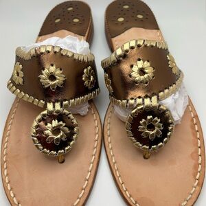Jack Rodgers Classic Bronze Sandals 8M New without Box